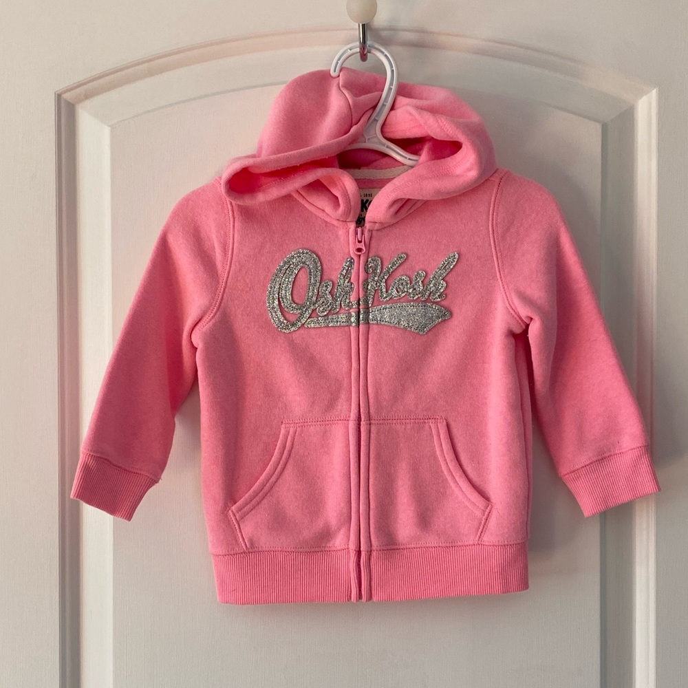 Oshkosh pink sparkly hoodie size 18M